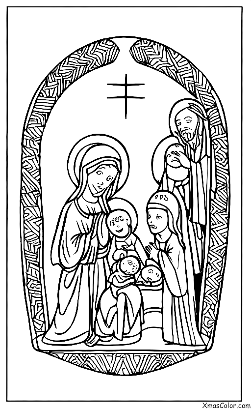Christmas / Advent: Nativity scene with the baby Jesus