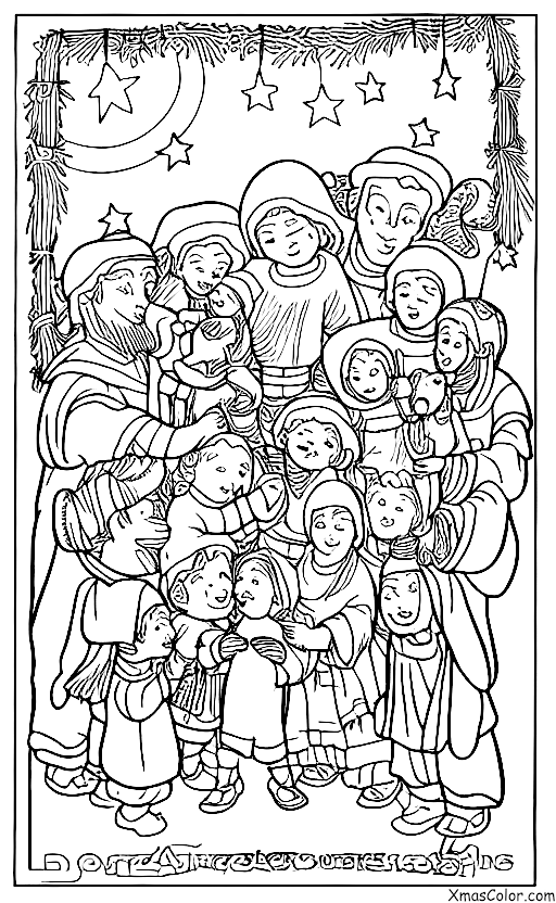 Christmas / Baby Jesus: The shepherds coming to see Baby Jesus