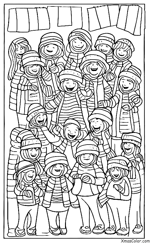 Christmas / Blankets: A group of carolers