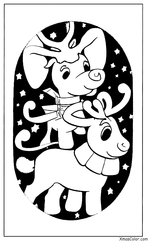 Christmas / Blitzen: Blitzen and the other Reindeer getting ready for Christmas Eve