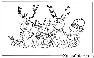 Christmas / Blitzen: Blitzen and the other Reindeer playing in the snow