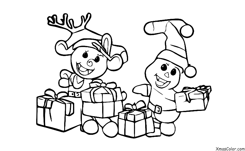 Christmas / Blitzen: Blitzen delivering presents