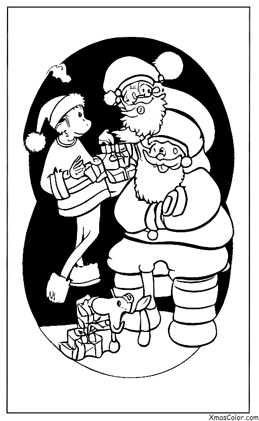 Christmas / Boxing Day: Santa and his reindeer taking a well deserved break
