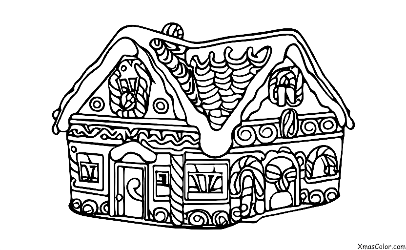 Christmas / Building Gingerbread Houses: Building a gingerbread house together