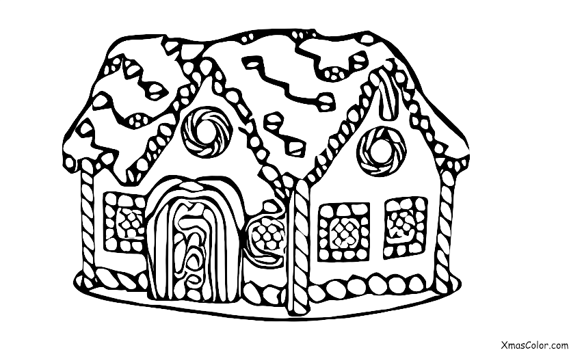 Christmas / Building Gingerbread Houses: Building the gingerbread house