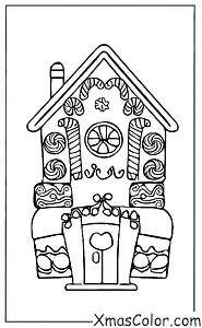 Christmas / Building Gingerbread Houses: Gingerbread house in the snow