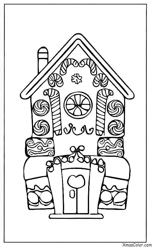 Christmas / Building Gingerbread Houses: Gingerbread house in the snow