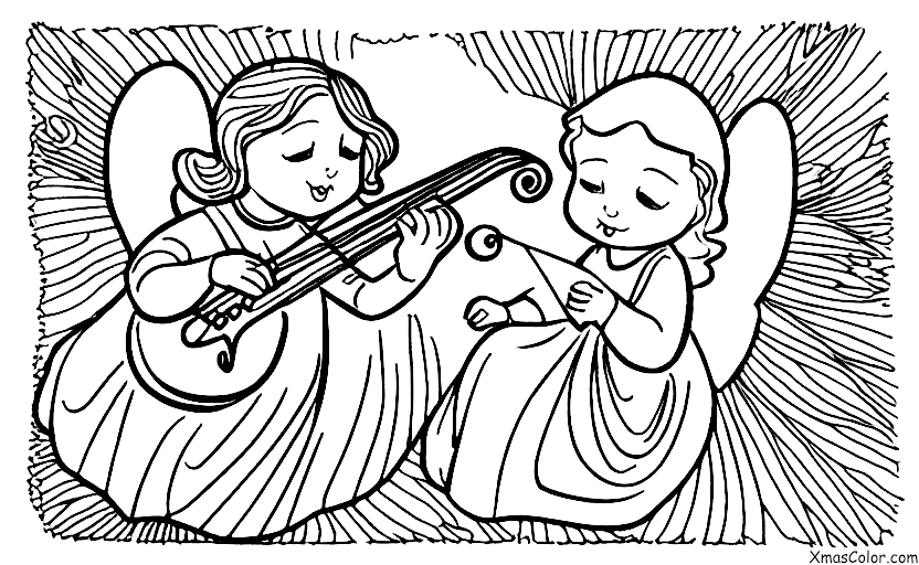 Christmas / Christmas Angels: An angel playing a violin