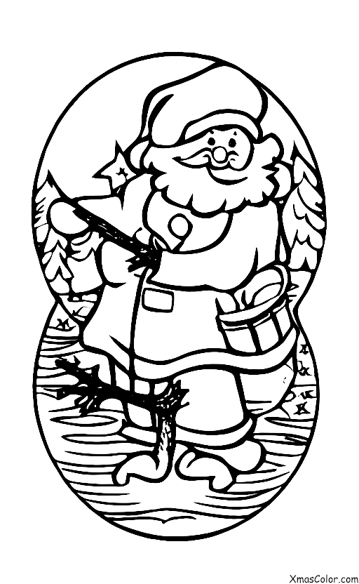Christmas / Christmas at the beach: Santa roasting marshmallows