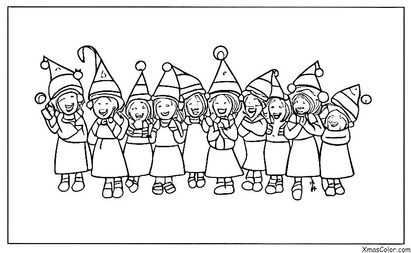 Christmas / Christmas choir: Children singing Christmas carols