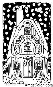 Christmas / Christmas colors: A gingerbread house