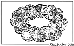 Christmas / Christmas colors: A wreath made of red and green flowers