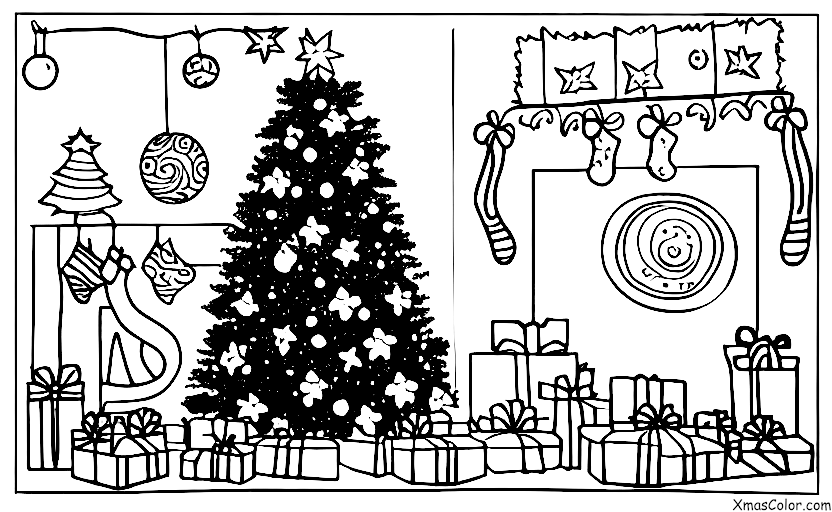 Christmas / Christmas Cookie decorating: A more complex design of a Christmas tree