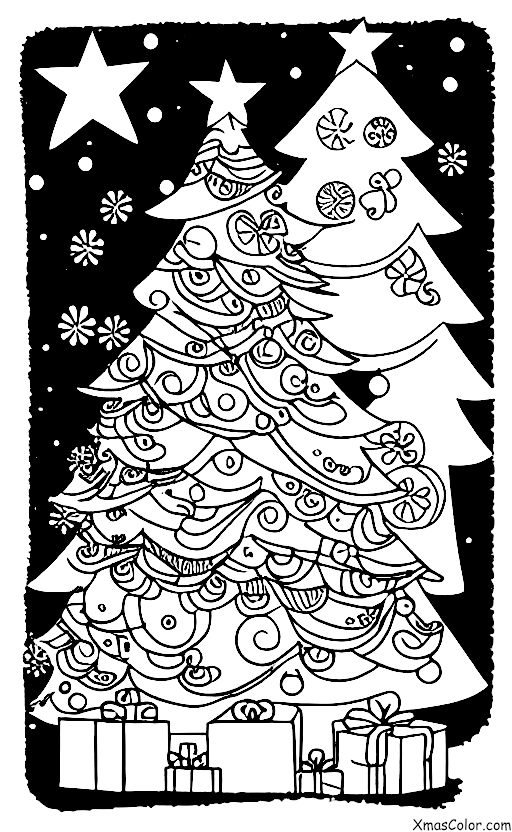 Christmas / Christmas Countdown: Christmas Countdown with a Christmas tree