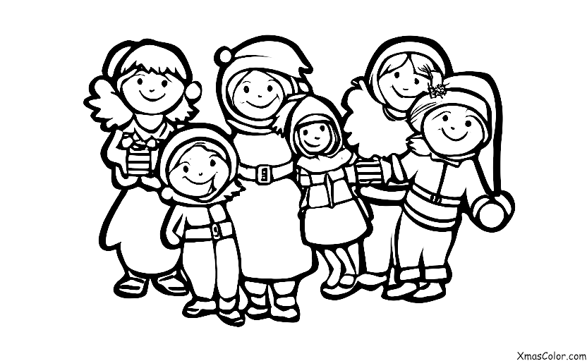 Christmas / Christmas crackers: Christmas crackers being distributed
