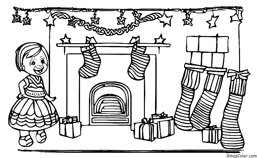 Christmas / Christmas crackers: Christmas crackers filling up a giant Christmas stocking