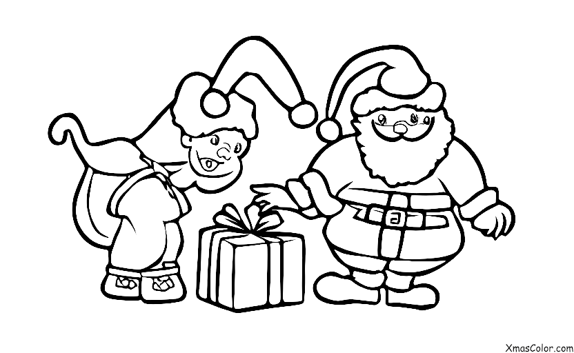 Christmas / Christmas Day: Santa Claus delivering presents