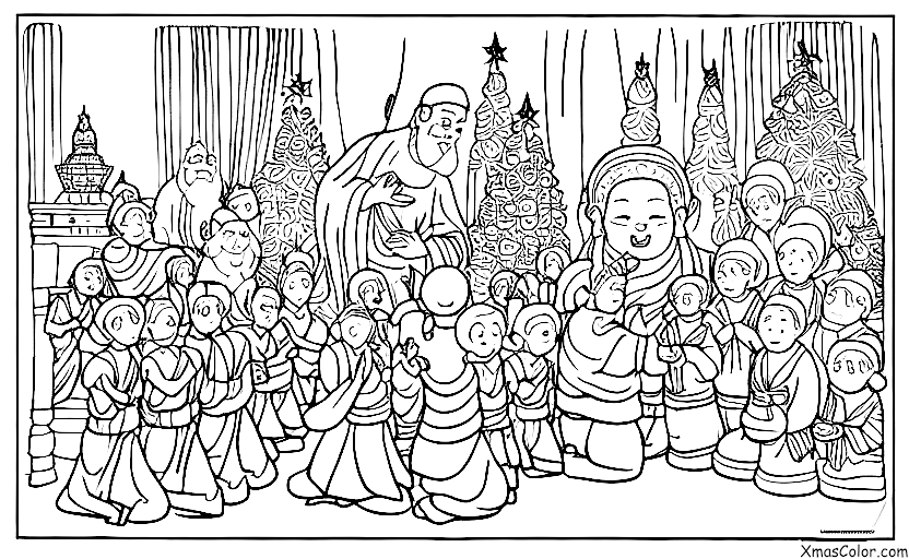 Christmas / Christmas in Asia: Santa in a temple