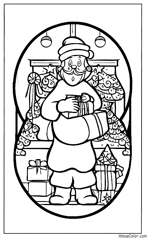 Christmas / Christmas in Asia: Santa in front of a pagoda