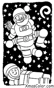 Christmas / Christmas in space: Santa in zero gravity