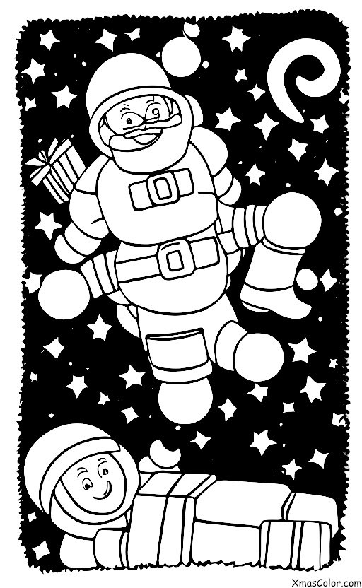 Christmas / Christmas in space: Santa in zero gravity
