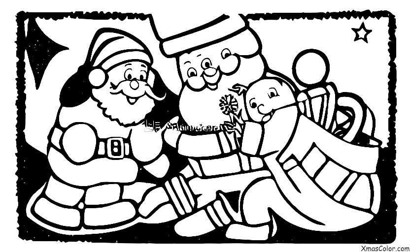Christmas / Christmas in space: Santa on a comet