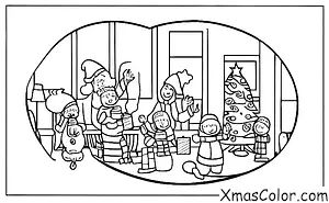 Christmas / Christmas in the city: A family celebrating Christmas in their city apartment