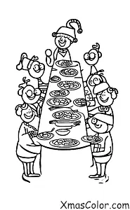 Christmas / Christmas in the city: A group of friends enjoying a Christmas dinner together