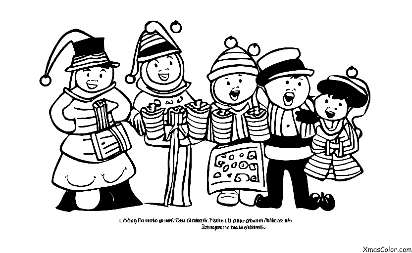 Christmas / Christmas in the city: Christmas carolers singing in the city