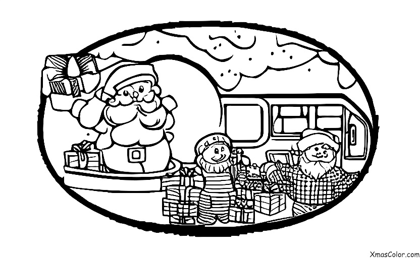 Christmas / Christmas in the future: Santa in a hovercraft