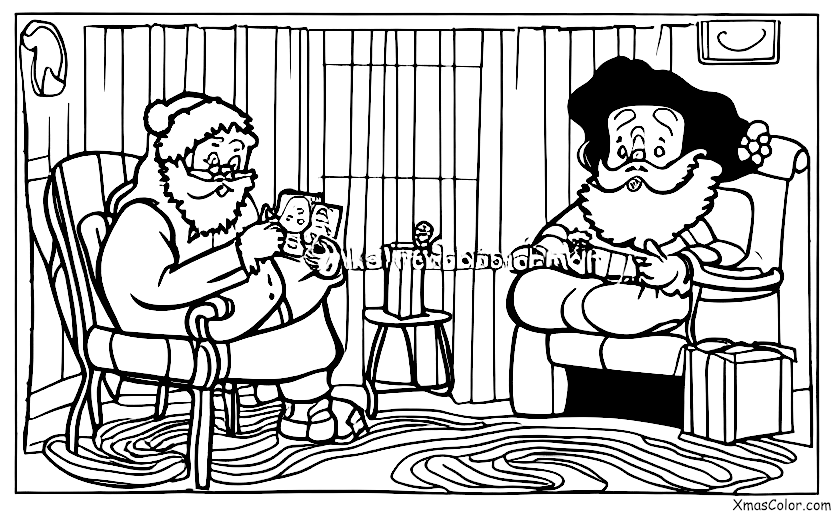 Christmas / Christmas in the future: Santa on a video call