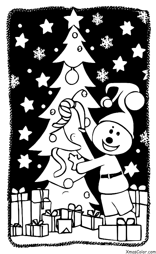 Christmas / Christmas in the suburbs: A lone person decorating their Christmas tree