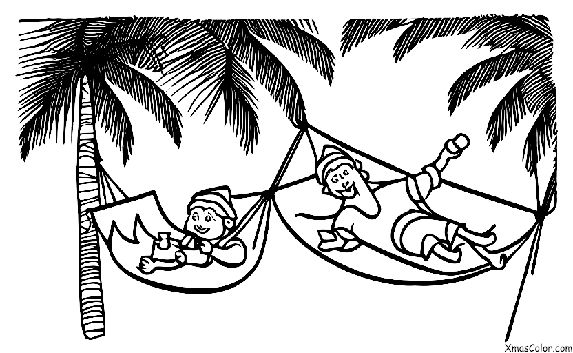 Christmas / Christmas in the tropics: Santa in a piña colada