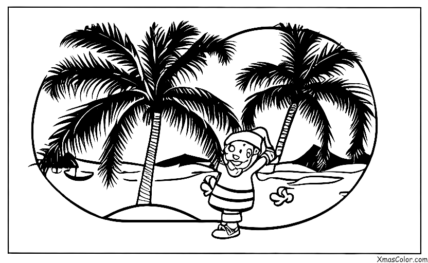 Christmas / Christmas Island: Santa playing volleyball