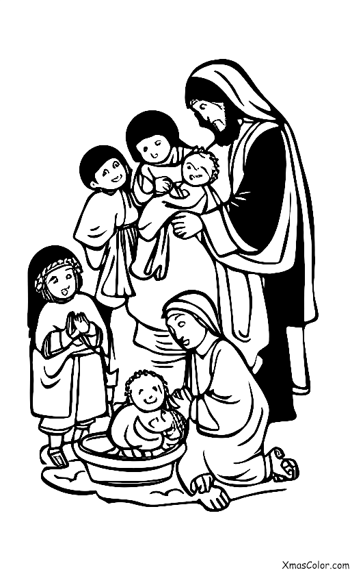 Christmas / Christmas Miracle: The shepherds visiting Jesus