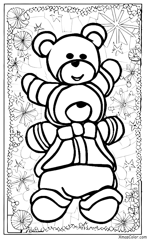 Christmas / Christmas Ornaments: A cute little teddy bear