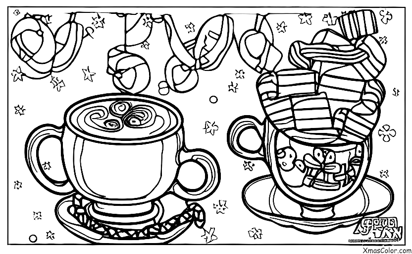 Christmas / Christmas Ornaments: A mug of hot cocoa