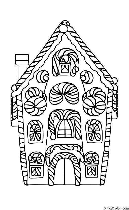 Christmas / Christmas Parades: A float in the form of a giant gingerbread house