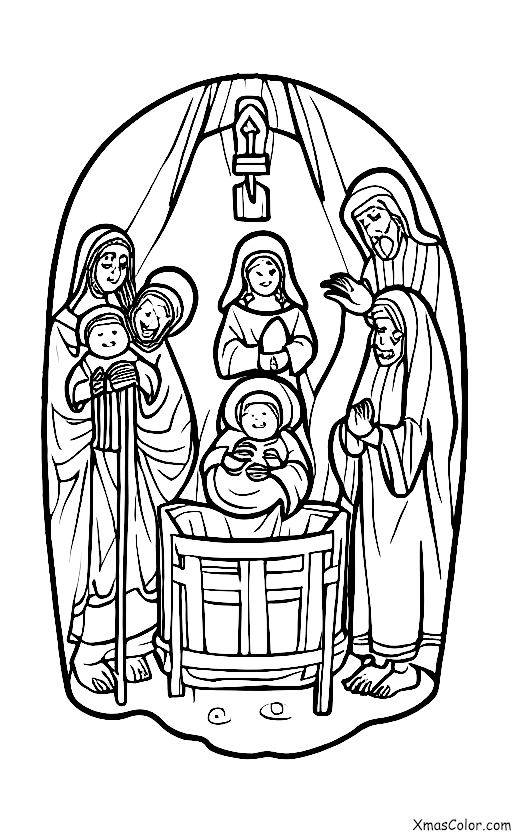 Christmas / Christmas Parades: A float with a nativity scene