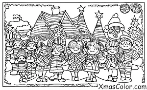 Christmas / Christmas Parades: A float with Christmas carolers