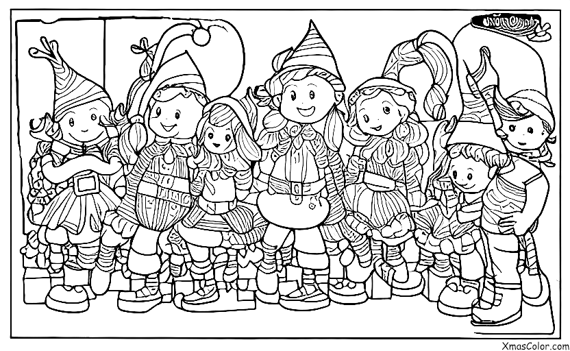 Christmas / Christmas Parades: A float with elves
