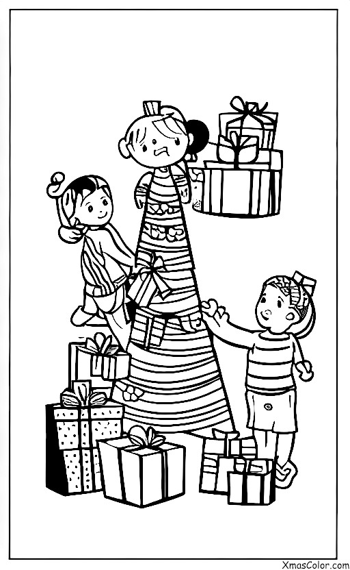 Christmas / Christmas parties: Opening presents