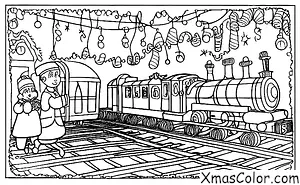 Christmas / Christmas past, present, and future: A scene from The Polar Express
