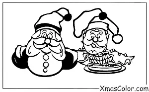 Christmas / Christmas pudding: Christmas pudding with Santa