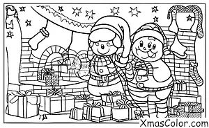 Christmas / Christmas Stockings: Christmas Stocking with a Santa