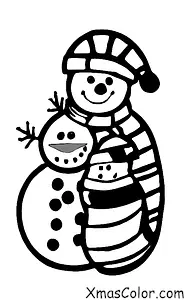 Christmas / Christmas Stockings: Christmas Stocking with a snowman