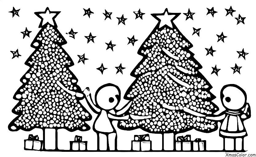 Christmas / Christmas Tree Decorating: Decorating the tree with a star