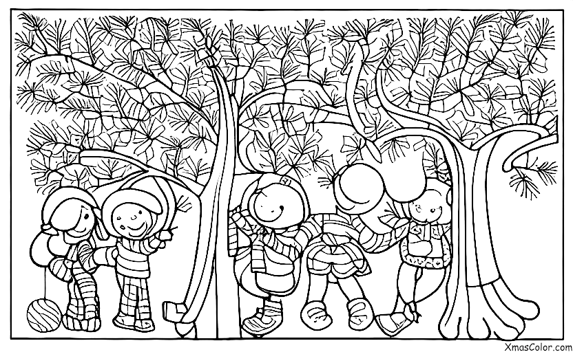 Christmas / Christmas Tree Decorating: Decorating the tree with ribbons