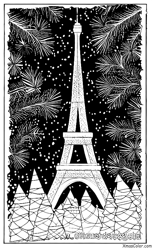 Christmas / Christmas trees around the world: The Eiffel Tower in Paris