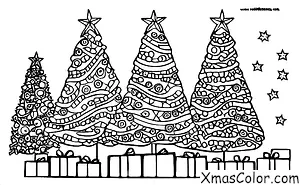 Christmas / Christmas Trees: A big and tall Christmas tree with presents under it